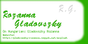rozanna gladovszky business card
